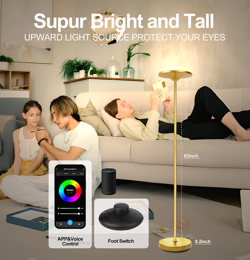 02 Smart Floor Light Gold