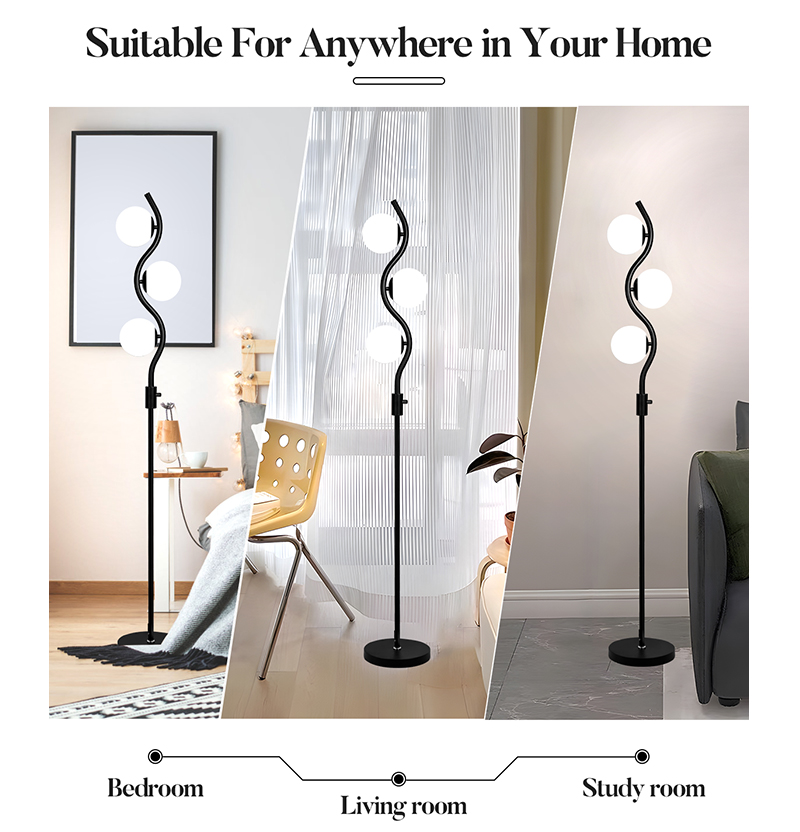 26 S style Floor Lamp Black