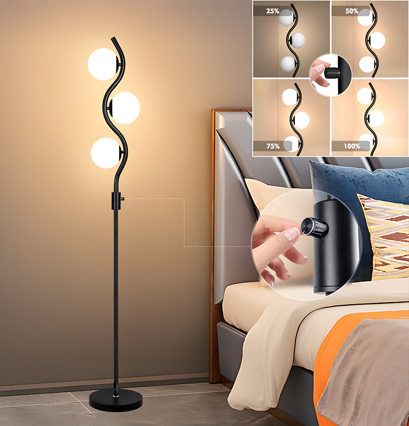 26 S style Floor Lamp Black