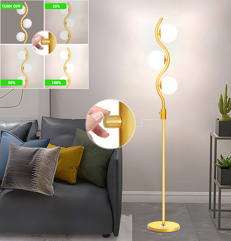 26 Style Floor Lamp Gold