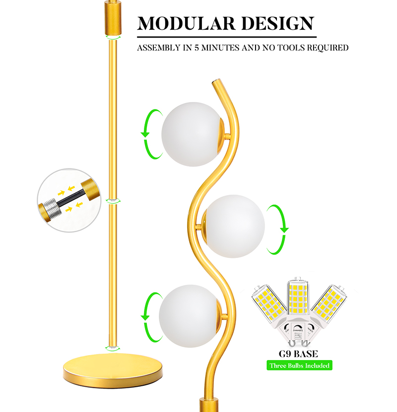 26 Style Floor Lamp Gold