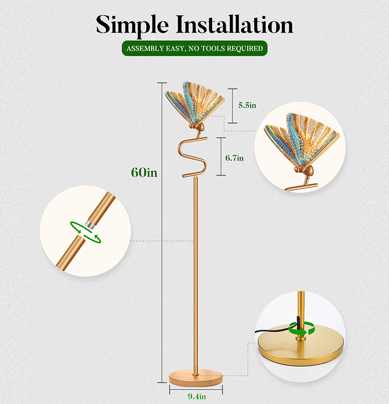 44 Butterfly Floor Light