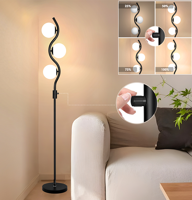 26 S style Floor Lamp Black