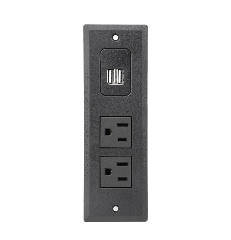 Power Strip 2 Outlet + 2 USB